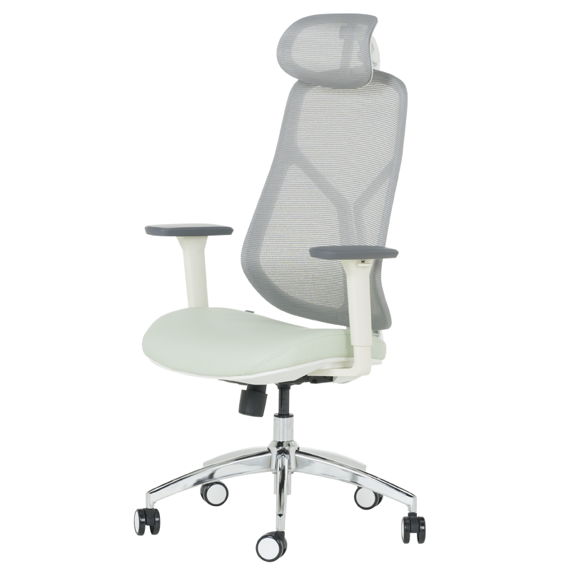 ergonomichen-stol-carmen-7901-w-eko-koja-siv-svetlozelen2
