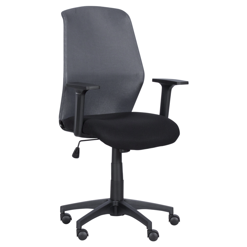 raboten-ofis-stol-carmen-7047-siv-cheren