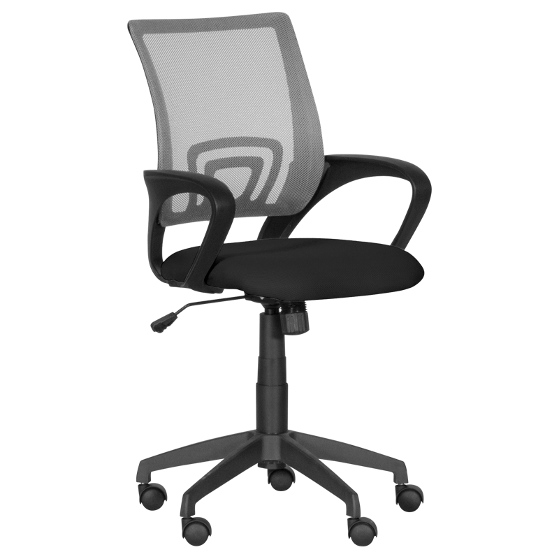 raboten-ofis-stol-carmen-7050-siv-cheren